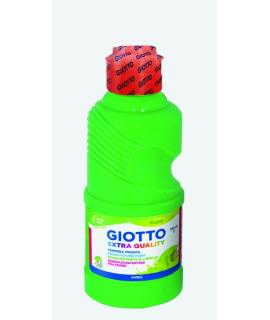 Giotto Extra Quality Fluo Tempera - 250ml - Lispa para el Uso - Botella Bio Pet - Color Verde Fluorescente