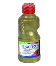 Giotto Extra Quality Glitter Tempera - 250ml - Lispa para el Uso - Botella Bio Pet - Color Oro