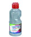 Giotto Extra Quality Glitter Tempera - 250ml - Lispa para el Uso - Botella Bio Pet - Color Plata