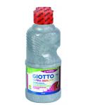 Giotto Extra Quality Glitter Tempera - 250ml - Lispa para el Uso - Botella Bio Pet - Color Plata