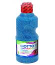 Giotto Extra Quality Glitter Tempera - 250ml - Lispa para el Uso - Botella Bio Pet - Color Cyan