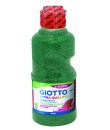 Giotto Extra Quality Glitter Tempera - 250ml - Lispa para el Uso - Botella Bio Pet - Color Verde