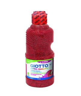 Giotto Extra Quality Glitter Tempera - 250ml - Lispa para el Uso - Botella Bio Pet - Color Rojo