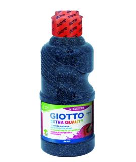 Giotto Extra Quality Glitter Tempera - 250ml - Lispa para el Uso - Botella Bio Pet - Color Azul Oscuro