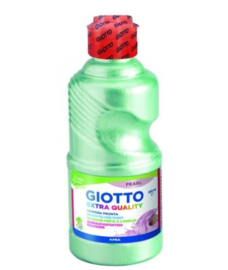 Giotto Extra Quality Pearl Tempera - 250ml - Lispa para el Uso - Botella Bio Pet - Color Verde