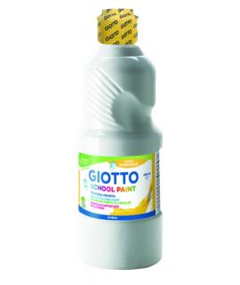 Giotto School Paint Tempera - 500ml - Lista para el Uso - Super Lavable - Botella Bio Pet - Color Blanco