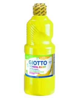 Giotto School Paint Tempera - 500ml - Lista para el Uso - Super Lavable - Botella Bio Pet - Color Amarillo Primario