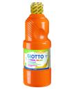 Giotto School Paint Tempera - 500ml - Lista para el Uso - Super Lavable - Botella Bio Pet - Color Naranja