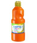 Giotto School Paint Tempera - 500ml - Lista para el Uso - Super Lavable - Botella Bio Pet - Color Naranja