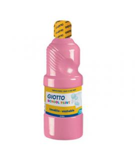 Giotto School Paint Tempera - 500ml - Lista para el Uso - Super Lavable - Botella Bio Pet - Color Rosa