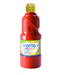 Giotto School Paint Tempera - 500ml - Lista para el Uso - Super Lavable - Botella Bio Pet - Color Rojo Escarlata