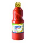 Giotto School Paint Tempera - 500ml - Lista para el Uso - Super Lavable - Botella Bio Pet - Color Rojo Escarlata