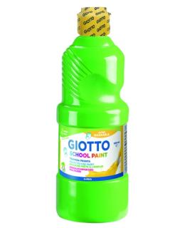 Giotto School Paint Tempera - 500ml - Lista para el Uso - Super Lavable - Botella Bio Pet - Color Verde Cinabrio