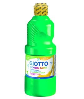 Giotto School Paint Tempera - 500ml - Lista para el Uso - Super Lavable - Botella Bio Pet - Color Verde