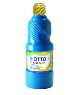 Giotto School Paint Tempera - 500ml - Lista para el Uso - Super Lavable - Botella Bio Pet - Color Cyan