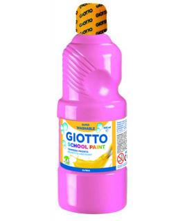 Giotto School Paint Tempera - 500ml - Lista para el Uso - Super Lavable - Botella Bio Pet - Color Rosa Claro