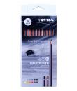 Lyra Graduate Pack de 12 Lapices de Grafito - Graduaciones Surtidas - Color Negro