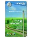 Lyra Graduate Pack de 12 Lapices de Colores - Hexagonal - Estuche de Metal - Color Negro