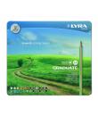 Lyra Graduate Pack de 24 Lapices de Colores - Hexagonal - Estuche de Metal - Color Negro