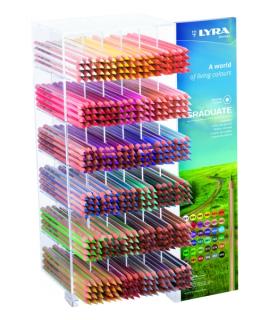 Lyra Graduate Expositor con 432 Lapices de Colores - Hexagonal - Color Negro