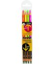 Lyra Duo Pencils Pack de 4 Lapices de Punta Doble - Redondo - Bolsa de Plastico - Colores Surtidos