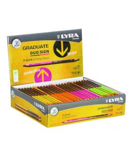 Lyra Duo Pencils Expositor de 72 Lapices de Punta Doble - Redondo - Colores Surtidos