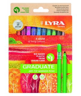 Lyra Graduate Art Tip Pack de 12 Rotuladores - Colores Surtidos