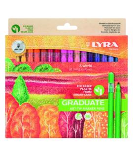 Lyra Graduate Art Tip Pack de 36 Rotuladores - Colores Surtidos