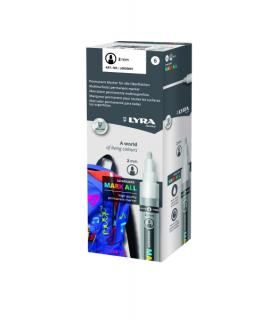Lyra Mark All Pack de 6 Rotuladores Permanentes - Multisuperficie - Punta Redonda - 2mm - Color Blanco