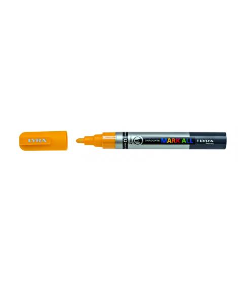 Lyra Mark All Rotulador Permanente - Multisuperficie - Punta Redonda - 2mm - Color Amarillo
