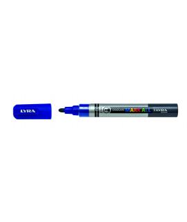Lyra Mark All Rotulador Permanente - Multisuperficie - Punta Redonda - 2mm - Color Azul Oscuro