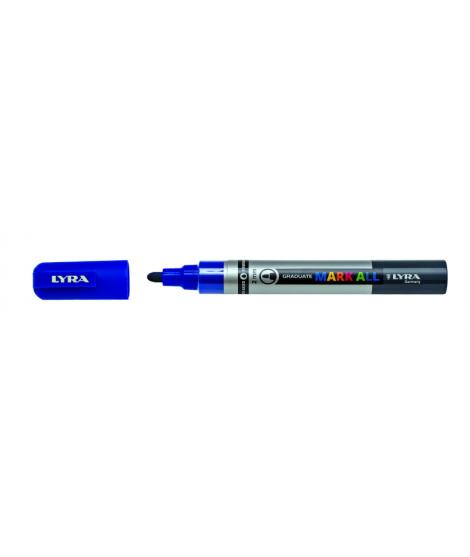 Lyra Mark All Rotulador Permanente - Multisuperficie - Punta Redonda - 2mm - Color Azul Oscuro