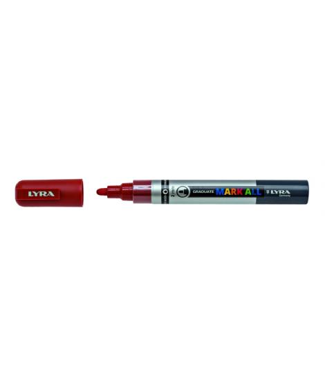 Lyra Mark All Rotulador Permanente - Multisuperficie - Punta Redonda - 2mm - Color Marron