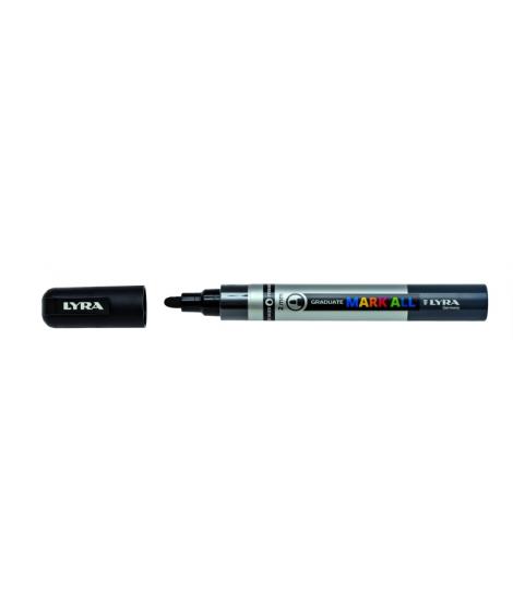 Lyra Mark All Rotulador Permanente - Multisuperficie - Punta Redonda - 2mm - Color Negro
