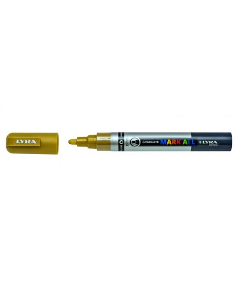 Lyra Mark All Rotulador Permanente - Multisuperficie - Punta Redonda - 2mm - Color Oro