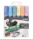 Lyra Mark All Pack de 6 Rotuladores Permanentes - Multisuperficie - Punta Redonda - 2mm - Estuche 6 Unidades - Colores Pastel