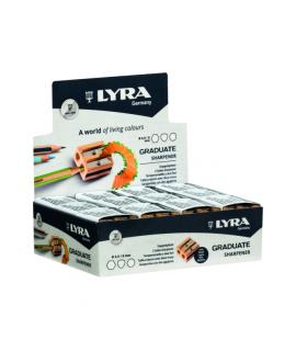 Lyra Graduate Sacapuntas Doble de Madera - Lapices hasta 8mm - Cuchilla de Alta Calidad
