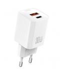 XO L149 Cargador de Corriente 30W - USB-A y USB-C - Alto Rendimiento - Color Blanco