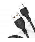 XO NB200TC1 Cable USB-A Macho a USB-C - Carga y Transmision de Datos Alta Velocidad - 2.1A - 1m - Color Negro