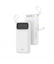 XO PR278 Powerbank de 10000mAh - 3 Salidas - Cables Integrados - USB-A, USB-C, USB-Micro y Lightning - Pantalla Digital - Color 
