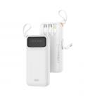 XO PR278 Powerbank de 10000mAh - 3 Salidas - Cables Integrados - USB-A, USB-C, USB-Micro y Lightning - Pantalla Digital - Color 