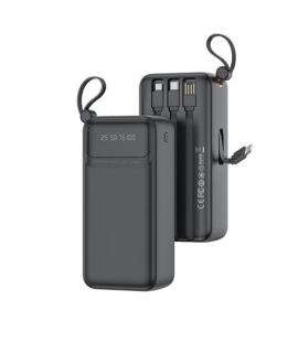 XO PR280 Powerbank 30000mAh - USB-A, USB-C, USB-Micro y Lightning - Pantalla Digital - Color Negro