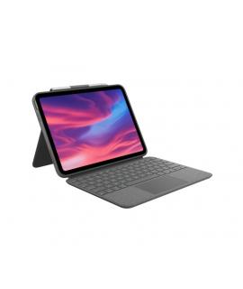 Logitech Combo Touch Funda con Teclado Retroiluminado Inalambrico para iPad (Gen 10 y A16) - Trackpad - Escritura, Visualizacion