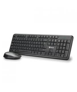 NGS Kit Teclado Inalambrico y Raton Inalambrico 1200dpi - 12 Teclas Multimedia - Indicadores LED - Color Negro