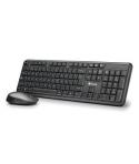 NGS Kit Teclado Inalambrico y Raton Inalambrico 1200dpi - 12 Teclas Multimedia - Indicadores LED - Color Negro