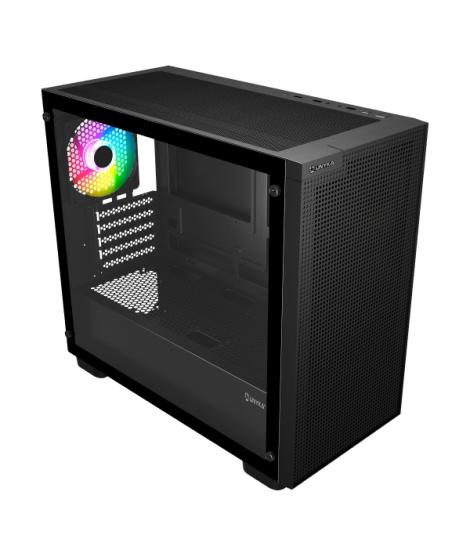 Unykach Revelat Mesh Edge Caja Micro ATX, ITX - Lateral de Vidrio Templado - 3.5", 2.5" - USB-A 2.0, USB-3.0 y Audio - 4 Ventila