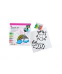 Comansi Sticker Art Junior Rainbow - Pegatinas Creativas para Ventanas  - Manualidades Infantiles - Surtido Temático