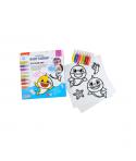 Comansi Sticker Art Junior Baby Shark - Pegatinas Creativas para Ventanas  - Manualidades Infantiles - Surtido Temático