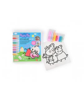 Comansi Sticker Art Junior Peppa Pig - Pegatinas Creativas para Ventanas  - Manualidades Infantiles - Surtido Temático