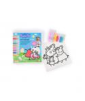 Comansi Sticker Art Junior Peppa Pig - Pegatinas Creativas para Ventanas  - Manualidades Infantiles - Surtido Temático